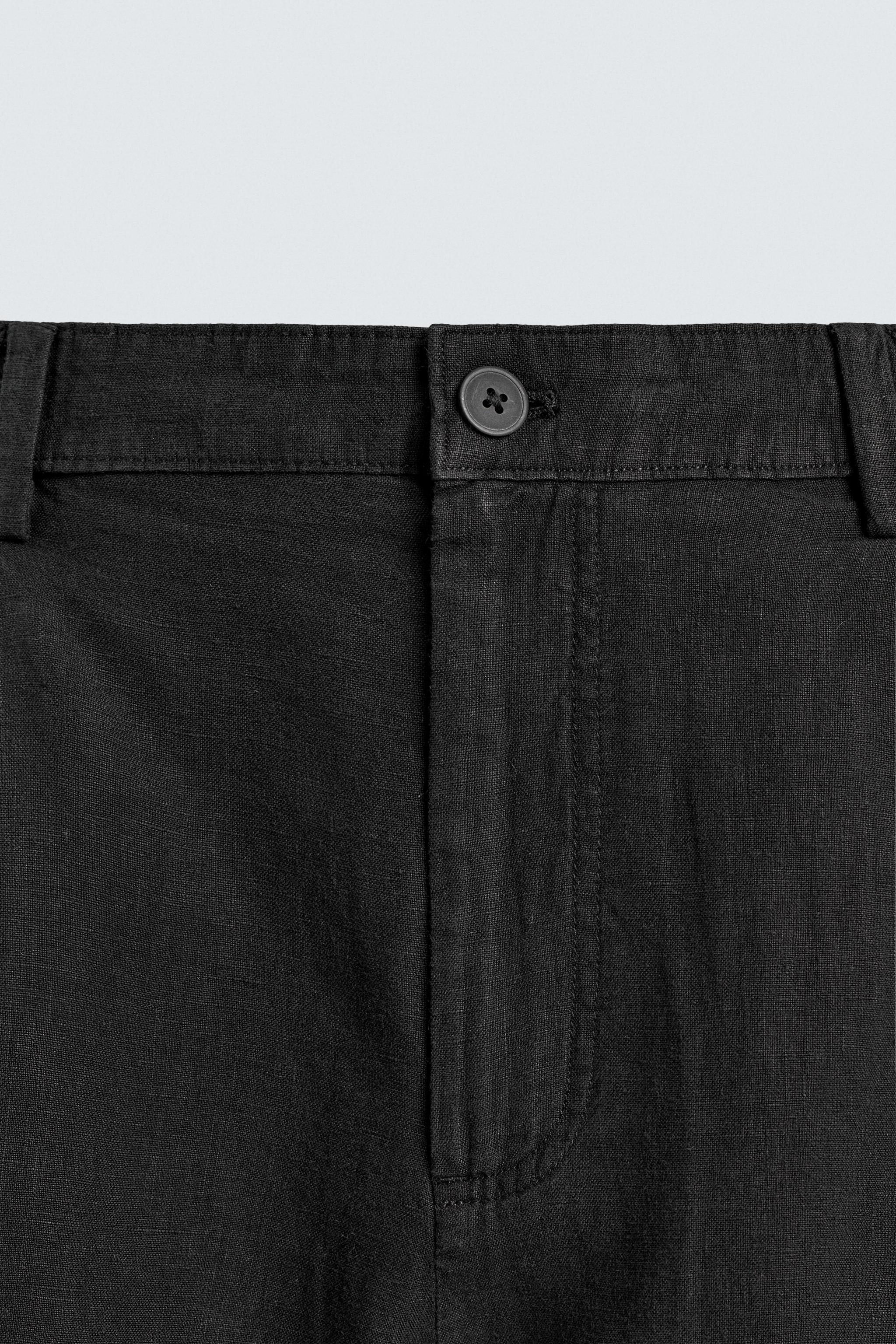 100% LINEN RELAXED FIT SHORTS